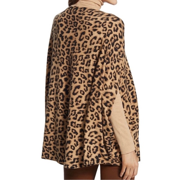 Chico's Animal Leopard Print Chianti Cape Top - Picture 5 of 8